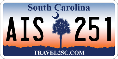 SC license plate AIS251