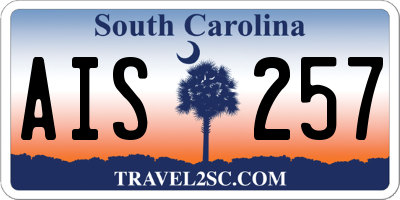 SC license plate AIS257