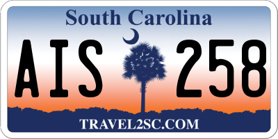 SC license plate AIS258