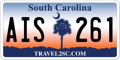 SC license plate AIS261