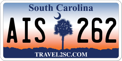 SC license plate AIS262