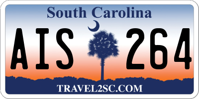 SC license plate AIS264