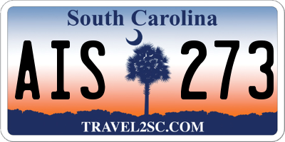 SC license plate AIS273