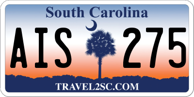 SC license plate AIS275