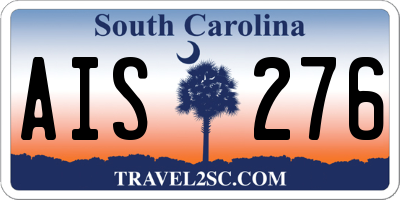 SC license plate AIS276