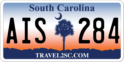 SC license plate AIS284