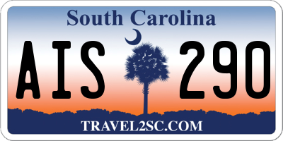 SC license plate AIS290