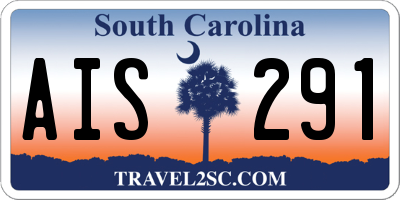 SC license plate AIS291