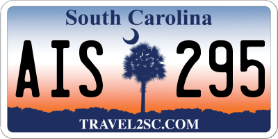 SC license plate AIS295