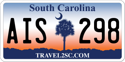 SC license plate AIS298