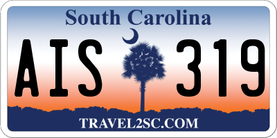 SC license plate AIS319
