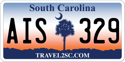 SC license plate AIS329