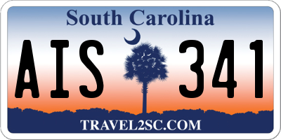 SC license plate AIS341