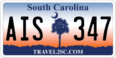 SC license plate AIS347