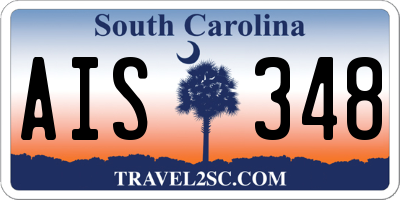 SC license plate AIS348