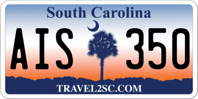SC license plate AIS350