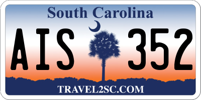 SC license plate AIS352