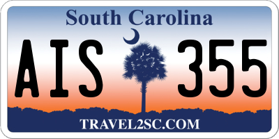 SC license plate AIS355
