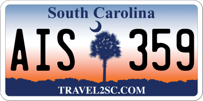 SC license plate AIS359