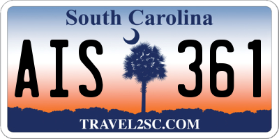 SC license plate AIS361