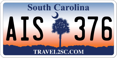 SC license plate AIS376