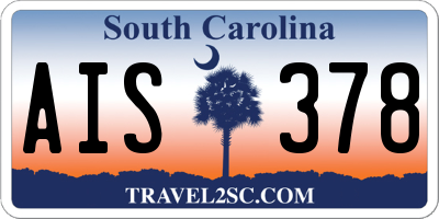 SC license plate AIS378