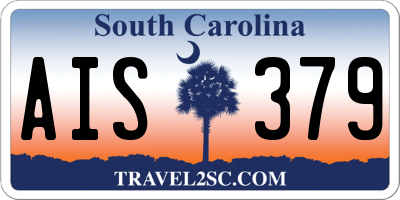 SC license plate AIS379