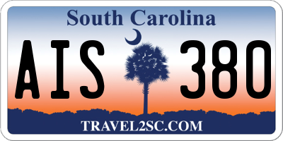 SC license plate AIS380