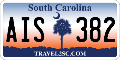 SC license plate AIS382