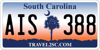 SC license plate AIS388