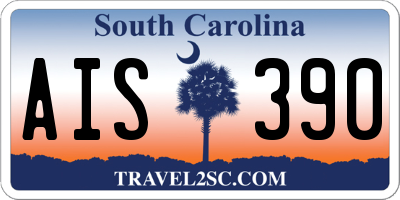 SC license plate AIS390
