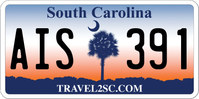 SC license plate AIS391
