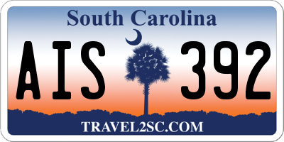 SC license plate AIS392