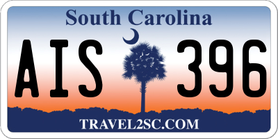 SC license plate AIS396
