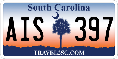 SC license plate AIS397
