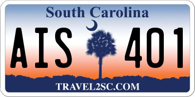 SC license plate AIS401