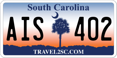 SC license plate AIS402
