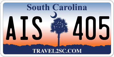 SC license plate AIS405
