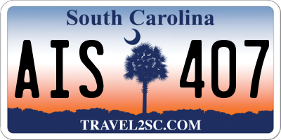 SC license plate AIS407