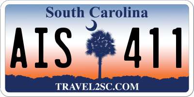 SC license plate AIS411