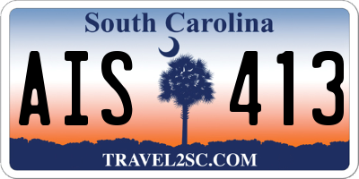 SC license plate AIS413
