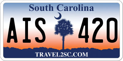 SC license plate AIS420