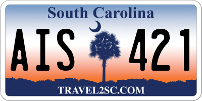SC license plate AIS421