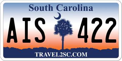 SC license plate AIS422