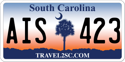 SC license plate AIS423