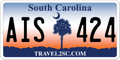 SC license plate AIS424