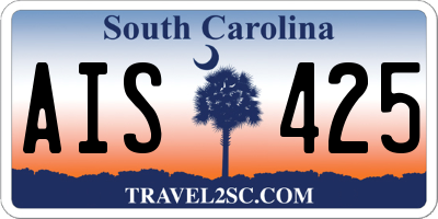 SC license plate AIS425