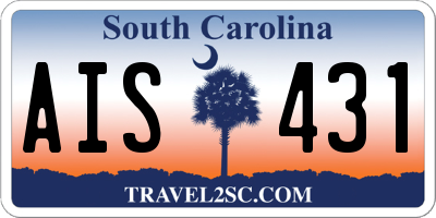 SC license plate AIS431
