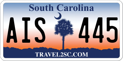 SC license plate AIS445