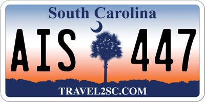 SC license plate AIS447